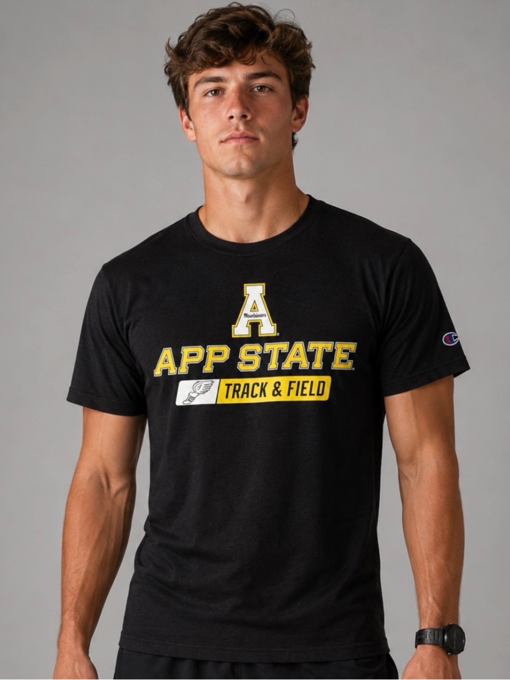 Champion APP STATE Mountaineers Track & Field Graphic Tee (M)